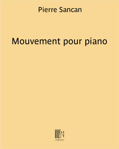 Mouvement pour piano — Pierre Sancan