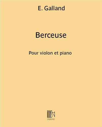Berceuse (Extract No. 5 from 'Five Easy Pieces') — E. Galland