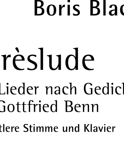 Aprèslude, op. 57 — Boris Blacher