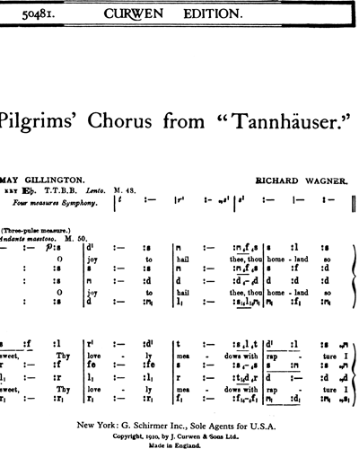 Pilgrims' Chorus (from 'Tannhäuser') — 瓦格纳