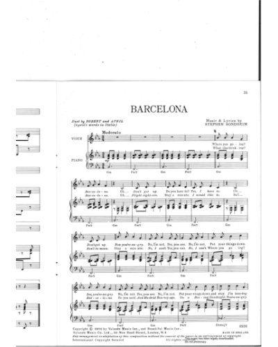 Barcelona (from 'Company') — 斯蒂芬·桑德海姆