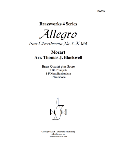 Allegro (from 'Divertimento No. 3, K. 166') — 莫扎特