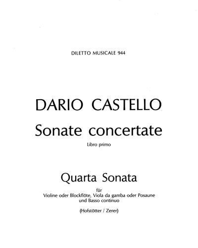 Sonata No. 4 in A minor — Dario Castello