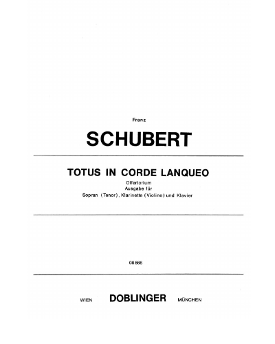 Totus in Corde Lanqueo, D 136 — 舒伯特