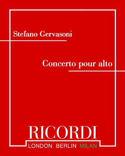 Concerto for Viola — Stefano Gervasoni