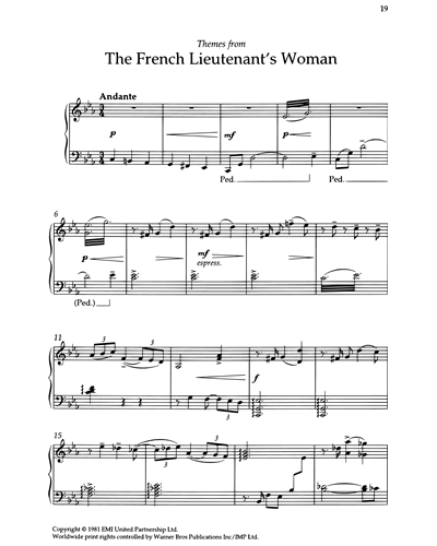 Themes from 'The French Lieutenant's Woman' — 卡尔·戴维斯