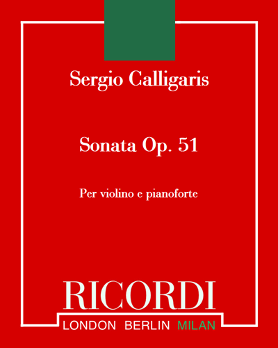 Sonata, op. 51 — Sergio Calligaris