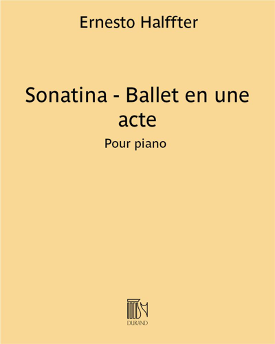 Sonatina - Ballet en une acte — Ernesto Halffter