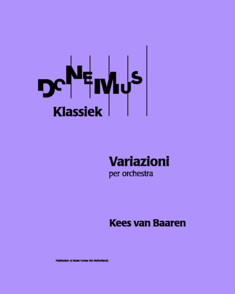 Variations for Orchestra — Kees van Baaren