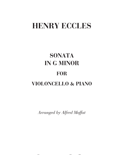 Sonata in G minor — Henry Eccles