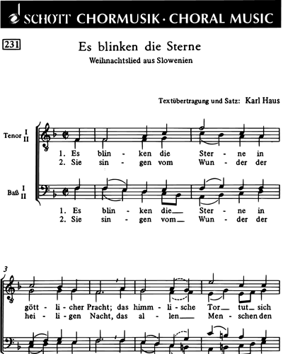 Es blinken die Sterne — Karl Haus