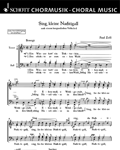 Sing, kleine Nachtigall — Paul Zoll