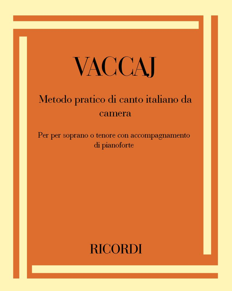 Metodo pratico di canto italiano da camera — Nicola Vaccai