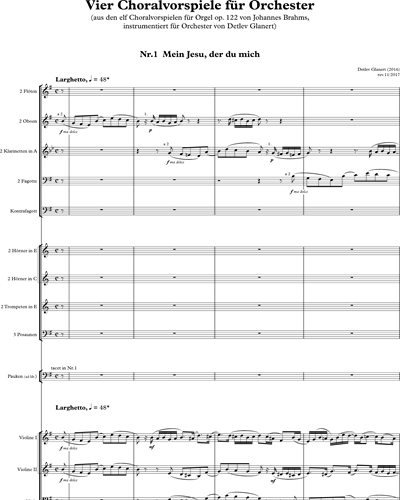 Four Chorale Preludes, op. 122 — 勃拉姆斯