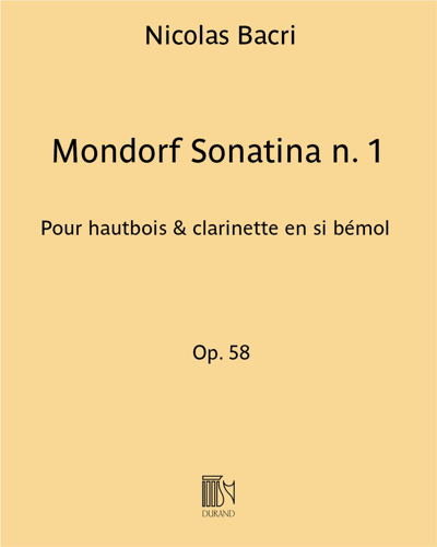Mondorf Sonatina n. 1 Op. 58 n. 1a — Nicolas Bacri