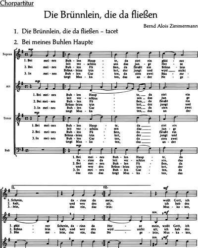 Die Brünnlein, die da fließen — Bernd Alois Zimmermann