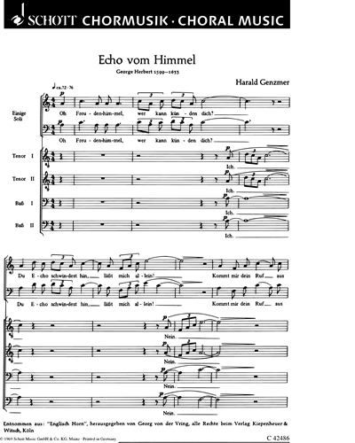 Englisch Horn — Harald Genzmer