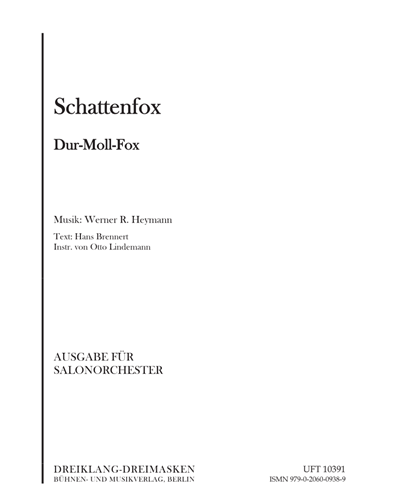 Schattenfox (Dur-Moll-Fox) — Werner Richard Heymann