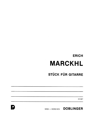 Piece for Guitar — Erich Marckhl
