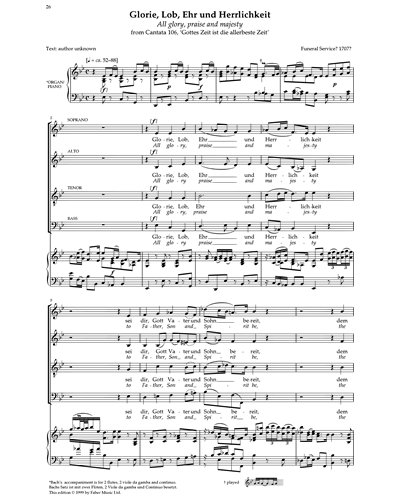 Glorie, Lob, Ehr und Herrlichkeit (from 'Great Sacred Choruses') — 巴赫