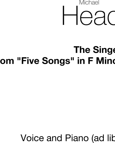 The Singer (in F minor) — Michael Head