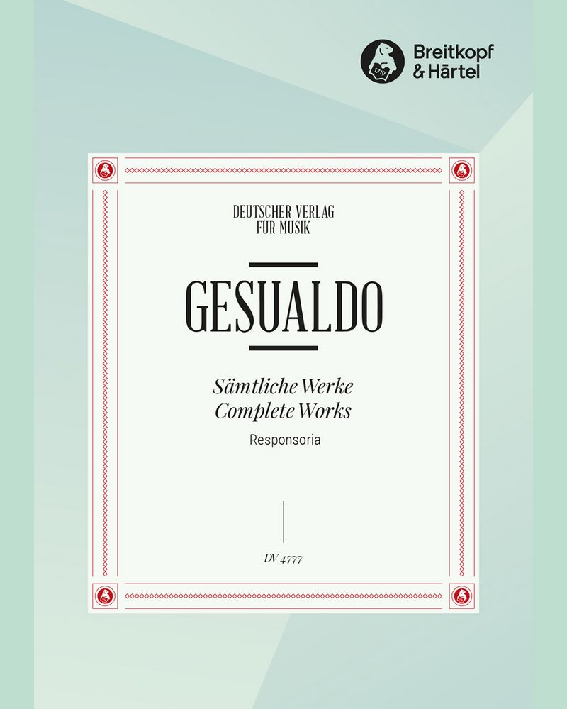 Responsoria. Sanctae spetantia et alia ad Officium Hebdomadae — Carlo Gesualdo