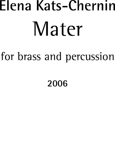 Mater — Elena Kats-Chernin