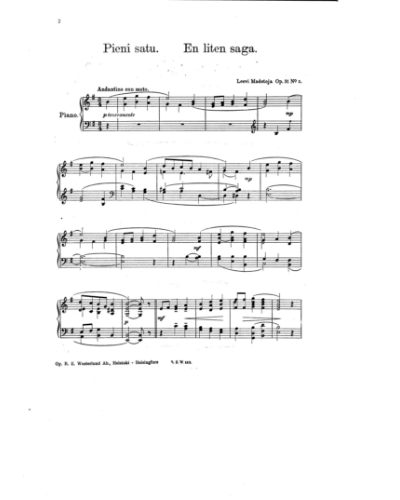 En liten saga, op. 31/3 — 莱维·马代托亚
