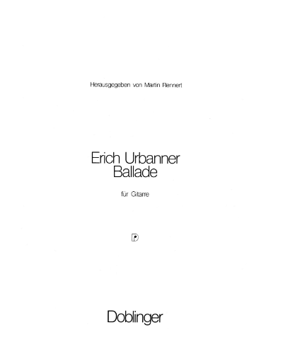 Ballade — Erich Urbanner