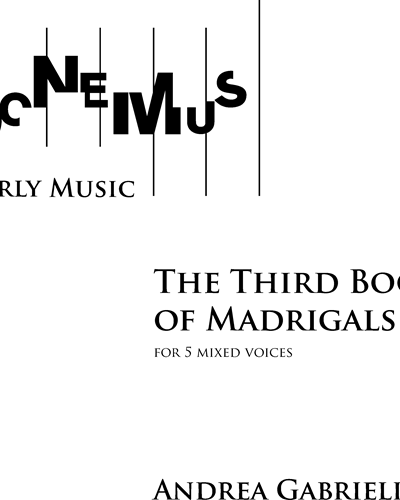 The Third Book of Madrigals — 安德烈亚·加布里埃利