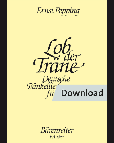Lob der Träne oder der Welten Lauf — Ernst Pepping