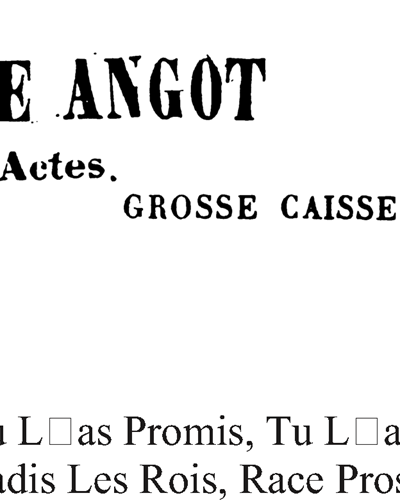 "Tu l'as promis, tu l'as promis" & "Jadis les roiss" — Charles Lecocq