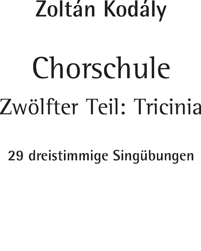 Chorschule, Vol. 12 — 柯达伊