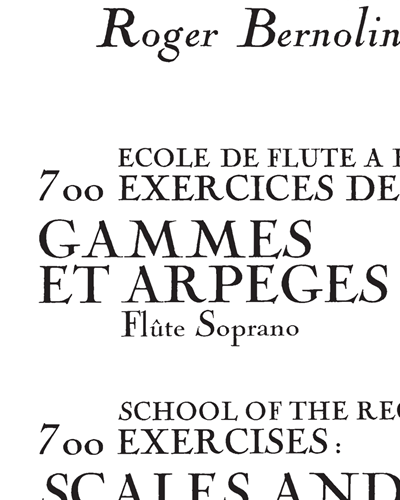 700 Exercices de Gammes et Arpèges — Roger Bernolin