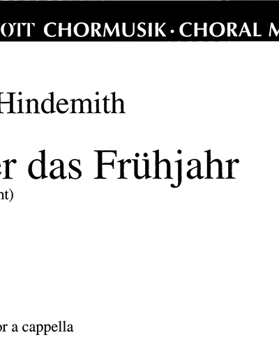 Über das Frühjahr — 欣德米特