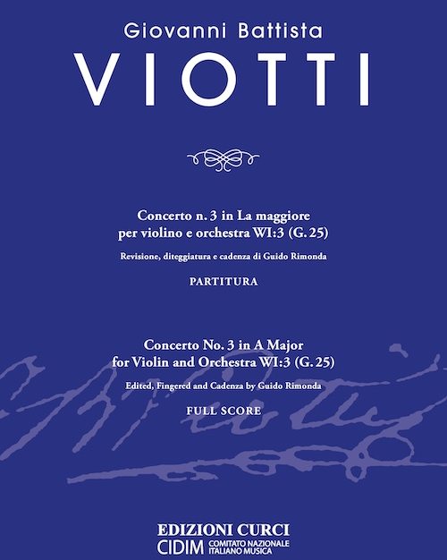 Concerto n. 3 in La maggiore - PARTITURA — 维奥蒂