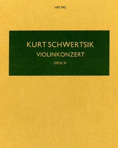 Violin Concerto No. 1, op. 31 — Kurt Schwertsik