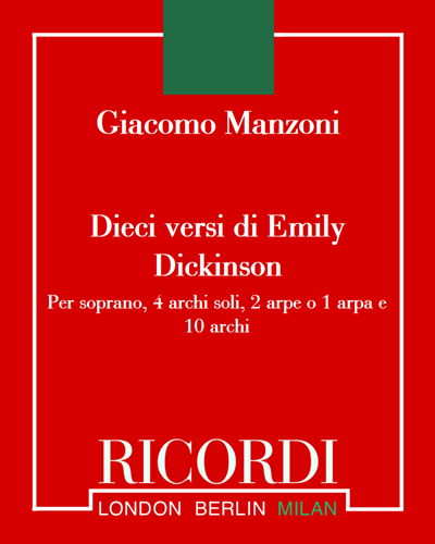 Dieci versi di Emily Dickinson — 贾科莫·曼佐尼