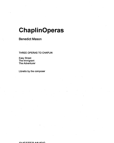 ChaplinOperas — Benedict Mason