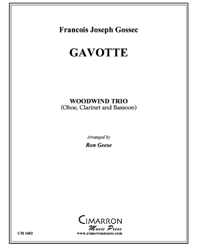 Gavotte for Reed Trio — François-Joseph Gossec