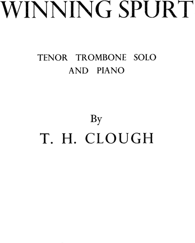 Winning Spurt — T. H. Clough