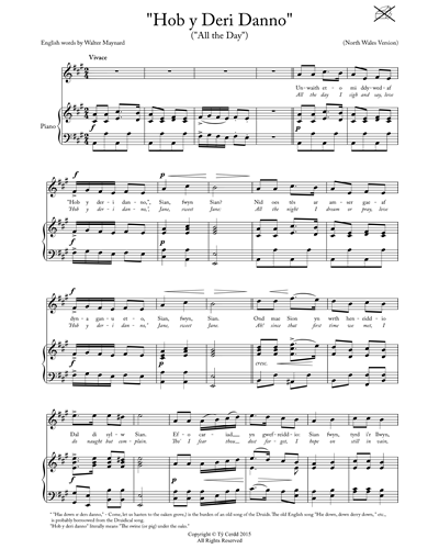 Hob Y Deri Dando (All the Day) — 传统