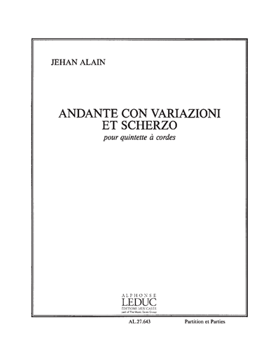 Andante con Variazioni et Scherzo — 热昂·阿兰
