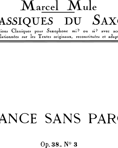 Romance sans Paroles, op. 38 No. 3 — 门德尔松