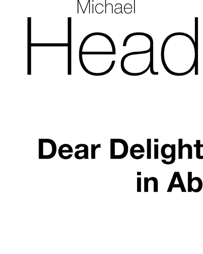 Dear Delight (in A-flat) — Michael Head
