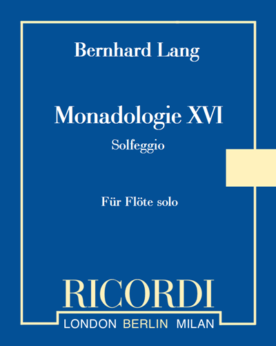 Monadologie XVI 'Solfeggio' — Bernhard Lang