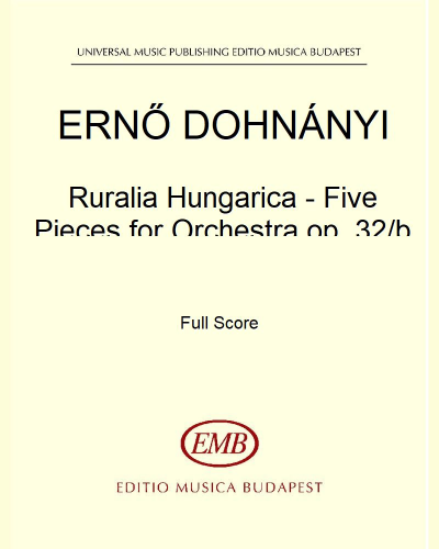 Ruralia Hungarica - Five Pieces for Orchestra, op. 32/b — Ernst von Dohnányi