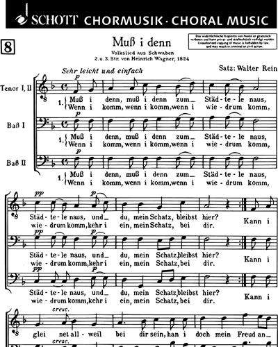 Muss i denn — Walter Rein
