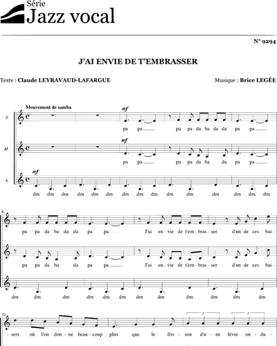 J'ai envie de t'embrasser — Brice Legée