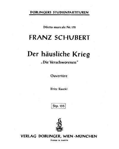 Overture (from 'Der Häusliche Krieg') — 舒伯特